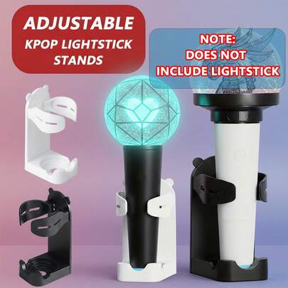 Giá đỡ Lightstick Kpop - Giá giữ Lightstick, Giá đỡ Lightstick có thể điều chỉnh, Giá đựng Lightstick đa năng dành cho người hâm mộ K-Pop, Trưng bày & Sắp xếp đồ sưu tầm, Dành cho người hâm mộ K-Pop, Thích hợp cho các trò chơi & hoạt động tiệc tùng, Giáng sinh. Không bao gồm Lightstick.