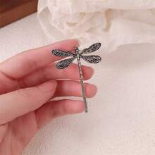 4PCS Alloy Dragonfly Hair Clips Antique Gold Retro Hairpin Girls Sweet Bangs Clip Summer Simple Styling Hair Accessories - Gold - View 5