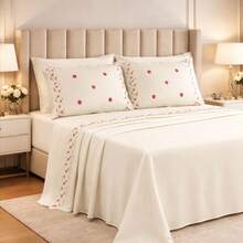 Jogo De Cama Elise King 100%algodao 300 Fios Super Macio - Vermelho - Visão 1