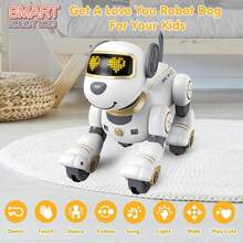 电子宠物遥控狗（3色） - 智能声控机械玩具，儿童玩伴，是节日/感恩节/开学季/儿童节/圣诞节/生日/新年/万圣节/复活节的完美礼物 - 彩色 - 查看 10