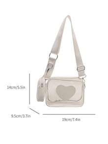2-In-1 Transparent Bag Set With Coin Purse, Waterproof PVC Mini Square Bag, In 2026, Versatile Large Capacity Crossbody Bag - White - View 3