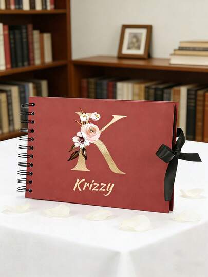 60-Page (30-Sheet) Personalized Photo Album/Guestbook, Suitable For Wedding Guest Book, Anniversary, Family Handmade Album, And Kraft Paper Album. Also Suitable For Crafts And Mother's Day Gifts (Small Size 8.3*5.7 Inches)