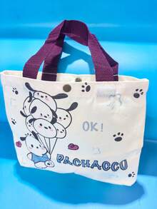 SANRIO 1个三丽鸥可爱卡通人物手提包，适合上学、工作和旅行，可用作旅行收纳包、化妆包、大容量化妆品收纳盒、化妆箱，可装口红、化妆刷、护肤品、手机、硬币、小物件，也适合居家、送礼、节日、万圣节、圣诞节等场合。 - 彩色 - 查看 10