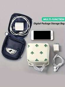 1 Piece Cartoon Design Sanitary Napkin Storage Bag, Tissue Holder, Lipstick And Cosmetic Case, Toilet Paper Organizer, Multifunctional Feminine Hygiene Bag - Multicolor - View 7