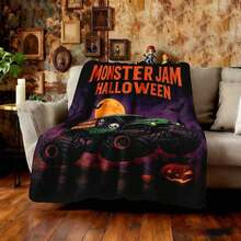 1PC 3D Monster Jam Monster Truck Cartoon Blanket, Edgy Gift For Motorsports Fans, Themed Man Cave Decor, Retro Sci-Fi Party Accent & Race Day Souvenir,Soft Throw Blanket For Home Bedroom Bed Sofa Picnic Travel Office Cover Blanket, Multiple Sizes 50x60 To 60x80 Inches - Nhiều màu 6 - Xem 3