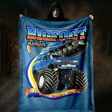 1PC 3D Monster Jam Monster Truck Cartoon Blanket, Edgy Gift For Motorsports Fans, Themed Man Cave Decor, Retro Sci-Fi Party Accent & Race Day Souvenir,Soft Throw Blanket For Home Bedroom Bed Sofa Picnic Travel Office Cover Blanket, Multiple Sizes 50x60 To 60x80 Inches - Nhiều màu 27 - Xem 5
