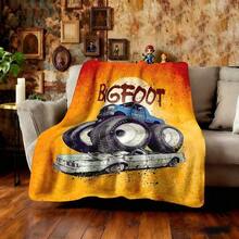 1PC 3D Monster Jam Monster Truck Cartoon Blanket, Edgy Gift For Motorsports Fans, Themed Man Cave Decor, Retro Sci-Fi Party Accent & Race Day Souvenir,Soft Throw Blanket For Home Bedroom Bed Sofa Picnic Travel Office Cover Blanket, Multiple Sizes 50x60 To 60x80 Inches - Nhiều màu 39 - Xem 4