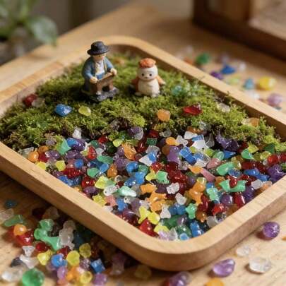 5/15/35/70 piezas Figuras de resina luminosa 3D de oso y pato, colores mixtos, para paisajismo de terrario, decoración de jardín y accesorios de manualidades DIY.