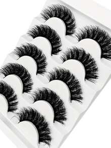 5对3D全贴假睫毛，DD卷翘度，自然蓬松仿貂毛睫毛，打造迷人性感妆容 - 查看 7