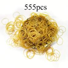 155/355/555pcs 25mm Diameter Rubber Bands, High Elastic Durable Rubber, Suitable For Home, Office, School Use - Yellow - View 8