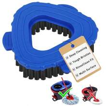 Spin Mop Scrub Brush Head Replacement For O Cedar RinseClean 2 Tank System 1 PC Blue Scrubber Mop Head For Bathroom Kitchen Tile Floor Cleaning With Durable Nylon Bristles - Màu xanh da trời - Xem 7