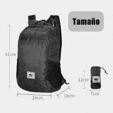 Mochila Ligera y Compacta para Viaje, Mochila Plegable 20L, Impermeable y Ligero Mochila Impermeable, Mini Mochila, Adecuado para Viajes, Deportes al Aire Libre, Camping, Mochilero - ColorA - Ver 3