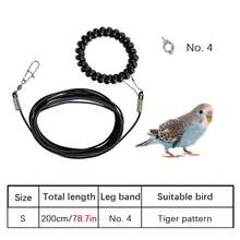 Dây huấn luyện siêu nhẹ cho chim đi dạo, dây xích đàn hồi cho vẹt, vòng đeo chân da hổ hoa mẫu đơn cho vẹt đuôi dài, dây xích chân để huấn luyện bay cho chim trong nhà và ngoài trời, dây xích thả chim trong nhà và ngoài trời. - Nhiều màu - Xem 18