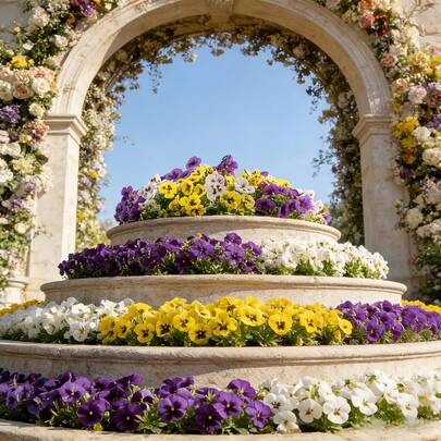 25 Artificial Flowers Of Three-Colored Pansy Daisies, Holiday Decorative Flowers Suitable For Outdoor Garden Decoration, Spring And Summer Season Decoration, Suitable For Indoor/Outdoor Artificial Flower Decoration, Suitable For Luxurious Homes, Offices, Hotels, Home Decoration, Wedding Decorations, Seasonal Celebrations, Suitable For Holiday Atmosphere In All Seasons, Outdoor Holiday Decoration, Housewarming Gifts, Suitable For Various Room Types