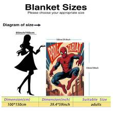 This Is A Marvel Spider-Man Themed Flannel Blanket, With Multiple Spider-Man Images And Web Elements Densely Arranged, Creating A Strong Visual Impact. The Main Color Scheme Is Red, Blue, And White, And It Has The Features Of Warmth And Softness, Suitable For Use As A Sofa Throw, Nap Blanket, Or Bedding Decoration. - Mustard Yellow - View 16