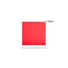 Red & Gold Rim Disposable Tableware Set, Includes 7/9 Inch Paper Plates, Paper Cups, Paper Napkins, Suitable For Birthday Party, Holiday Party, Gathering, Celebration, Wedding Tea Party, Graduation Ceremony Disposable Party Supplies - Bright Red - View 8