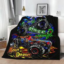 1PC 3D Monster Jam Monster Truck Cartoon Blanket, Edgy Gift For Motorsports Fans, Themed Man Cave Decor, Retro Sci-Fi Party Accent & Race Day Souvenir,Soft Throw Blanket For Home Bedroom Bed Sofa Picnic Travel Office Cover Blanket, Multiple Sizes 50x60 To 60x80 Inches - Nhiều màu 18 - Xem 3