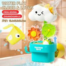 婴儿及幼儿浴室玩具，云朵旋转，快乐浇水，蜗牛旋转，快乐浇水，洒水器，婴儿淋浴，喷水，洗澡玩具，18个月以上适用 - 彩色 - 查看 3