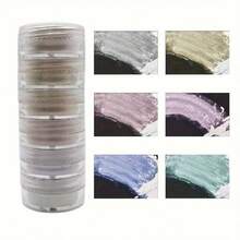 6 couleurs/set Nouveau kit de fabrication de bijoux, poudre de perle, résine, poudre minérale de mica, résine époxy, bijoux de bougie 6 couleurs - Ensemble de 6 poudres de teinture de couleur - Voir 6