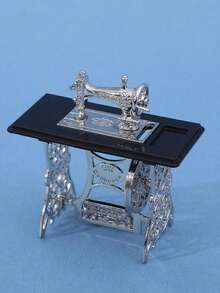 1 Stück 1:12 Miniatur Nähmaschinen Zubehör, Vintage Puppenhaus Szene Spielzeugmodell - Verschiedenfarbig - Übersicht 4