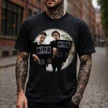 Dean And Sam F.B.I Badges Su Pernatural Meme Shirt, Funny Meme Shirt, Gift For Men,Gift For Women, Fu - màu đen - Xem 1