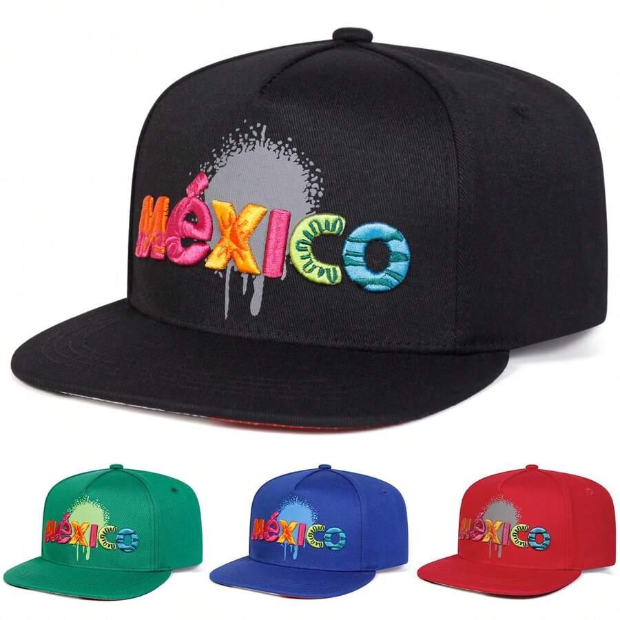 1 chiếc mũ lưỡi trai MÉXICO dành cho nam, mũ bóng chày thêu chữ cá nhân hóa, mũ thời trang đường phố hip-hop thường ngày cho mùa xuân, mùa thu, du lịch, nghỉ mát biển. - Nhiều màu - Xem 1