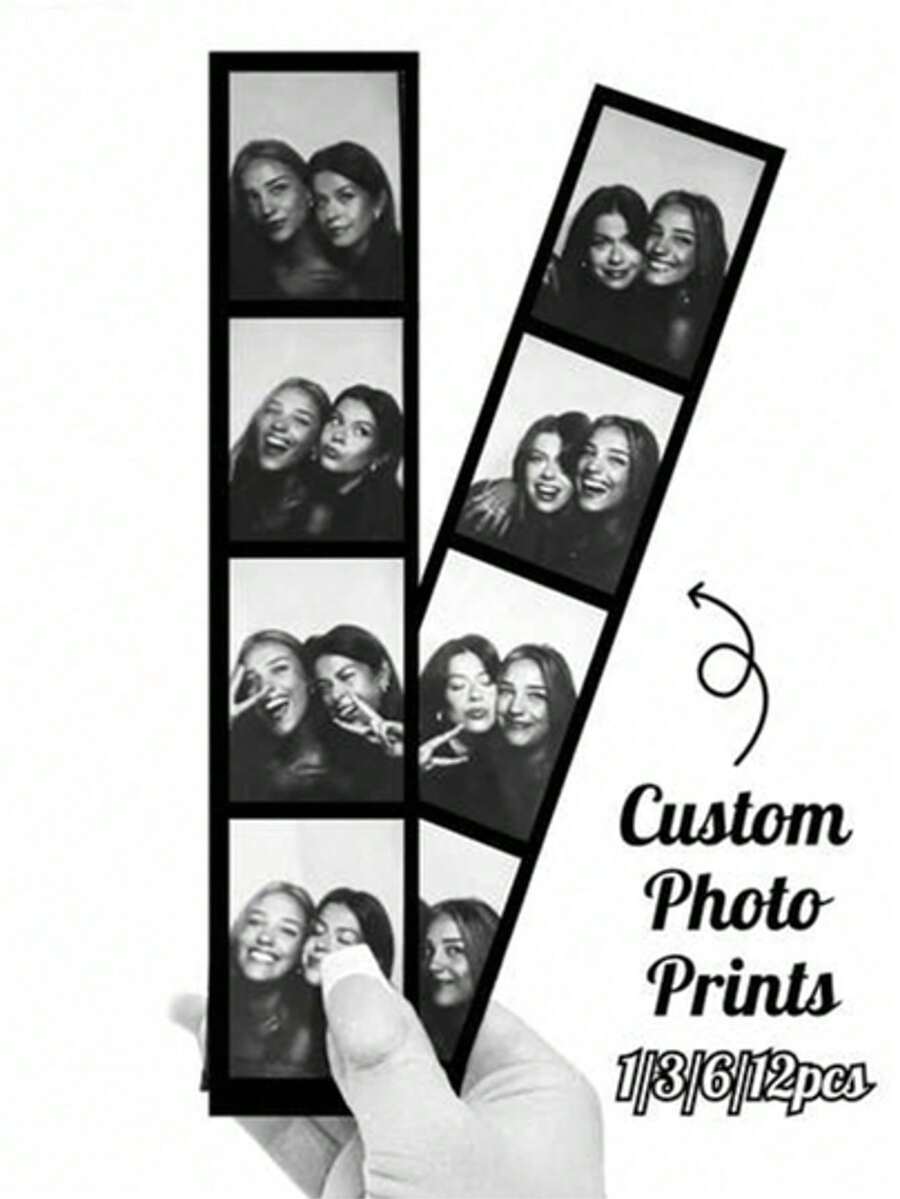 1 pieza/3 piezas/5 piezas Tiras de película fotográfica personalizadas, tiras de fotos personalizadas con 4 fotos, impresiones personalizadas de cabina fotográfica, impresiones de cabina fotográfica personalizadas, tarjetas de cabina fotográfica de boda, fotos impresas en estilo retro, recuerdos de boda, regalos de fotografía de película, marcadores de libros de fotos personalizados, cubiertas de cabina fotográfica de boda - Multicolor - Ver 1
