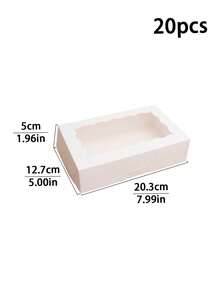 5pcs/10pcs/15pcs Wavy Window Cake Boxes, Donut Boxes, Large Cookie Boxes, Pastry Candy Boxes For Cakes, Pastries, Chocolates, Cookies, Party, Birthday, Easter, Holiday Gifts, Tart Packaging - View 12