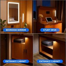 1pc Smart Sensor LED Cabinet Light, Magnetic USB Rechargeable, Suitable For Kitchen, Wardrobe, Stairs, Workbench, Corridor, Home Night Light, Dimmable Illumination - Cabinet Lights - View 9