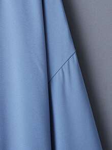 Áo khoác gió dáng dài vừa phải, màu trơn, đa năng kiểu Nhật Bản/Hồng Kông, lấy cảm hứng từ trang phục truyền thống Hanfu Trung Quốc, áo khoác nhẹ, trang phục cosplay mùa xuân. - Màu xanh bụi bặm - Xem 3