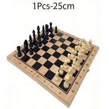 1个双面木制棋盘,全新升级材质,铜版印刷精美图案,适用于国际象棋、跳棋和井字棋 - 24个可连接的木制跳棋和32个标准国际象棋棋子 - 适合14岁及以上人群,适合家庭娱乐、国际象棋棋盘游戏、国际象棋、木制棋盘、拼字游戏,情人节礼物 - 彩色 - 查看 17