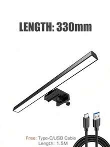 1 đèn LED thanh màu đen cho màn hình máy tính, đèn kẹp màn hình, đèn hiển thị có thể điều chỉnh độ sáng và hẹn giờ, thích hợp cho bàn làm việc/văn phòng/nhà/chơi game, đèn màn hình điều khiển cảm ứng bảo vệ mắt. - Đèn màn hình dải dài - Xem 5