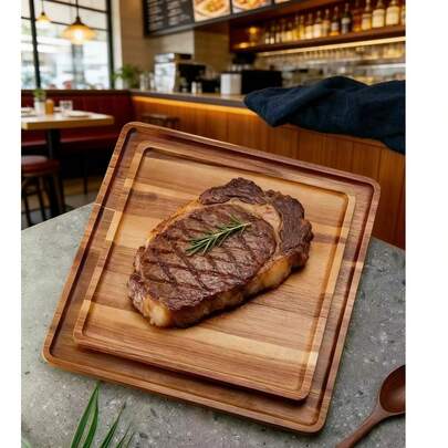 1pc Rosewood Tray - Multifunctional Breakfast & Afternoon Tea Snack, Appetizer, Candle, Bathroom Decor Tray, Suitable For Birthday Party, Various Festivals, Durable Natural Wooden Serving Platter | Elegant Rustic Style | Genuine Wood Grain, Rosewood Tray