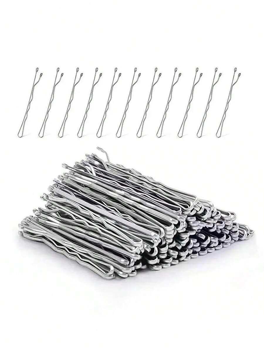 50/100/150/200个黑色简约纯色发夹，5厘米，适合女性和女孩，黑色发饰，小巧黑色发卡，发夹，发卡，防毛躁发夹，波浪发夹，女士发型夹