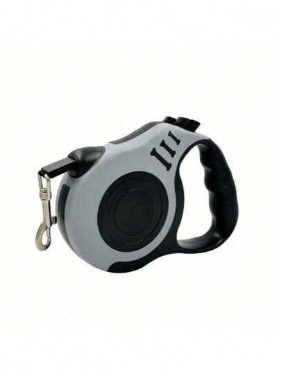 5-Meter Durable Retractable Dog Leash With Dual-Button Control And One-Touch Brake Lock - Ergonomically Designed Comfort Handle, Battery-Free Operation, Ideal For Medium To Large Breeds
