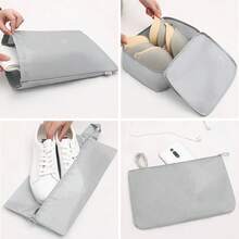 Suitcase Organiser Set, Beige, 11-Piece Packing Cubes Set, Waterproof Travel Clothes Bags, Suitcase Organiser For Holidays And Travel, Packing Cube Set, Travel Cube - Grey - View 6