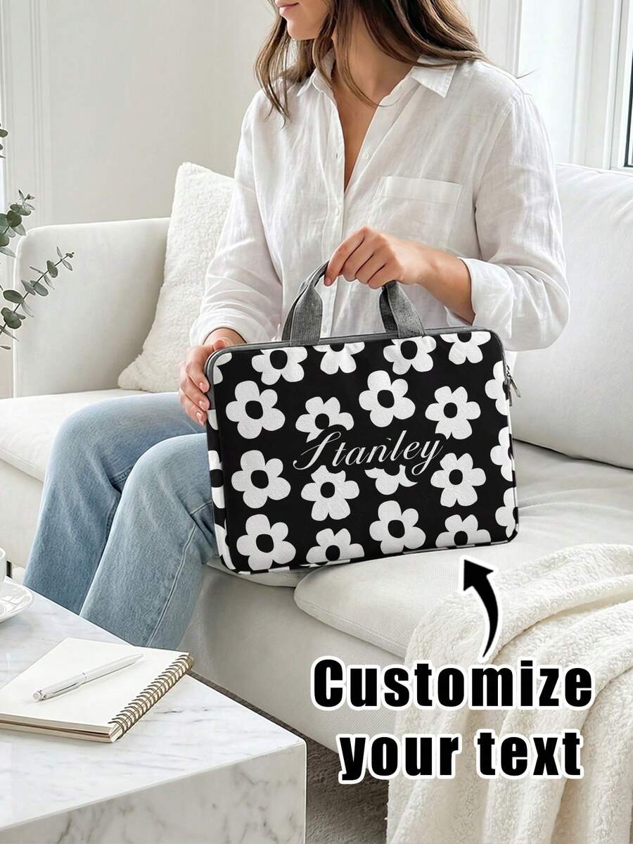 1pc Custom Laptop Bag, Unique Design (Photo, Landscape, Illustration), Large Capacity, Lightweight, Fashionable, Best Gift Choice, Back To School Essential - Multicolor - View 1