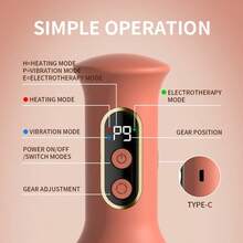 Hailicare 9档加热红光+EMS微电流+振动按摩多功能刮痧板，1200mAh可充电电动穴位按摩器，适用于全身 - 查看 6