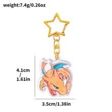 pocket monsters 随机10个宝可梦亚克力钥匙扣，动漫卡通钥匙扣，背包配件 - 彩色 - 查看 4