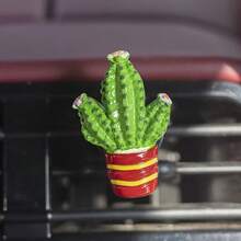 Artificial Succulent Cactus Car Air Vent Fragrance Clip, Car Interior Aromatherapy Diffuser - Cactus With Scented Tea - View 12