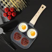 1pc 3-In-1 Non-Stick Egg Pan, Breakfast Skillet, Hamburger Griddle, Steak Frying Pan For Home Use - View 6