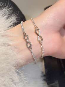 无限符号手链——简约时尚，百搭实用，适合各种场合。轻盈奢华，尽显优雅精致。 - 無限符號手鍊 - 查看 1