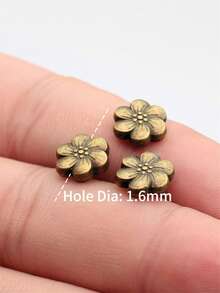 12pcs/Pack 10x10mm Flower Beads, Jewelry Accessories, DIY Jewelry Making, DIY Earrings, Necklaces, Bracelets, Keychains, Valentine's Day Gift - Flower Beads - View 7