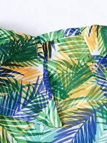 Boys' Casual Lapel Shirt Children's Top Short Sleeve Children's Clothing Comfortable Breathable - Verde - Ver 4