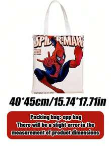 Túi Tote Marvel - Túi tote vải canvas chất lượng cao, dung tích lớn, thiết kế hình em bé hoạt hình dễ thương, phù hợp làm cặp sách học sinh, túi đeo vai, túi xách đi mua sắm, túi mua sắm cho nam và nữ, túi tote hoạt hình và anime, túi vải canvas, túi đeo vai đơn, túi gấp gọn, túi vải in, với dung tích chứa đồ lớn. Thích hợp sử dụng cho sinh viên đại học. Phụ kiện du lịch, đồ trang trí tiệc sinh nhật, quà tặng cho người thân và bạn bè trong các bữa tiệc và họp mặt. - Xem 3