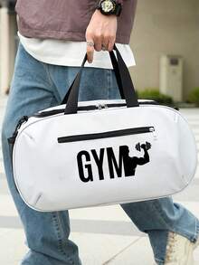 Large Capacity Lightweight Sports Handbag With Fitness Theme - Reinforced Handle, Adjustable Shoulder Strap, Machine Washable Oxford Fabric, Suitable For Yoga, Gym Training, Commuting, Accessory Storage, Back To School, Valentine's Day Gift, Easter, Mother's Day - Multicolor - View 7