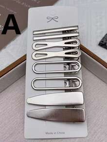 Bộ 8 kẹp tóc nữ, thiết kế tối giản và đa năng, phù hợp sử dụng hàng ngày, bao gồm kẹp tóc, ghim cài tóc, kẹp tóc, cũng là lựa chọn lý tưởng cho đồ dùng học tập và phụ kiện tóc, phụ kiện đội đầu. - Nhiều màu - Xem 6