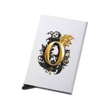 Diseño de letra A de metal, Soporte de tarjeta metálico emergente unisex | Bloqueo RFID + Superficie mate ultra delgada, Regalo de negocios/regalo festivo ideal, Diseño magnético emergente para un fácil acceso a las tarjetas, Material de aleación de aluminio, Calidad premium - Multicolor - Ver 21