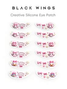 BLACKWINGS 1 Pair/6 Pairs Original Design Eyelash Isolation Pads, Eyelash Extension Lift Pads, Reusable Eyelash Curling Pads, Eyelash Perming Pads - Multicolor - View 2