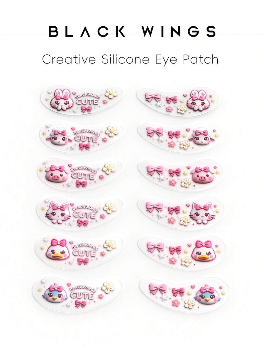 BLACKWINGS 1 Pair/6 Pairs Original Design Eyelash Isolation Pads, Eyelash Extension Lift Pads, Reusable Eyelash Curling Pads, Eyelash Perming Pads